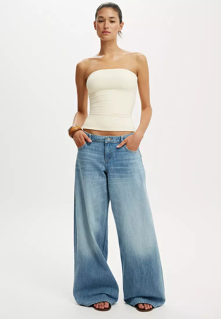 Low Rise Wide Jeans