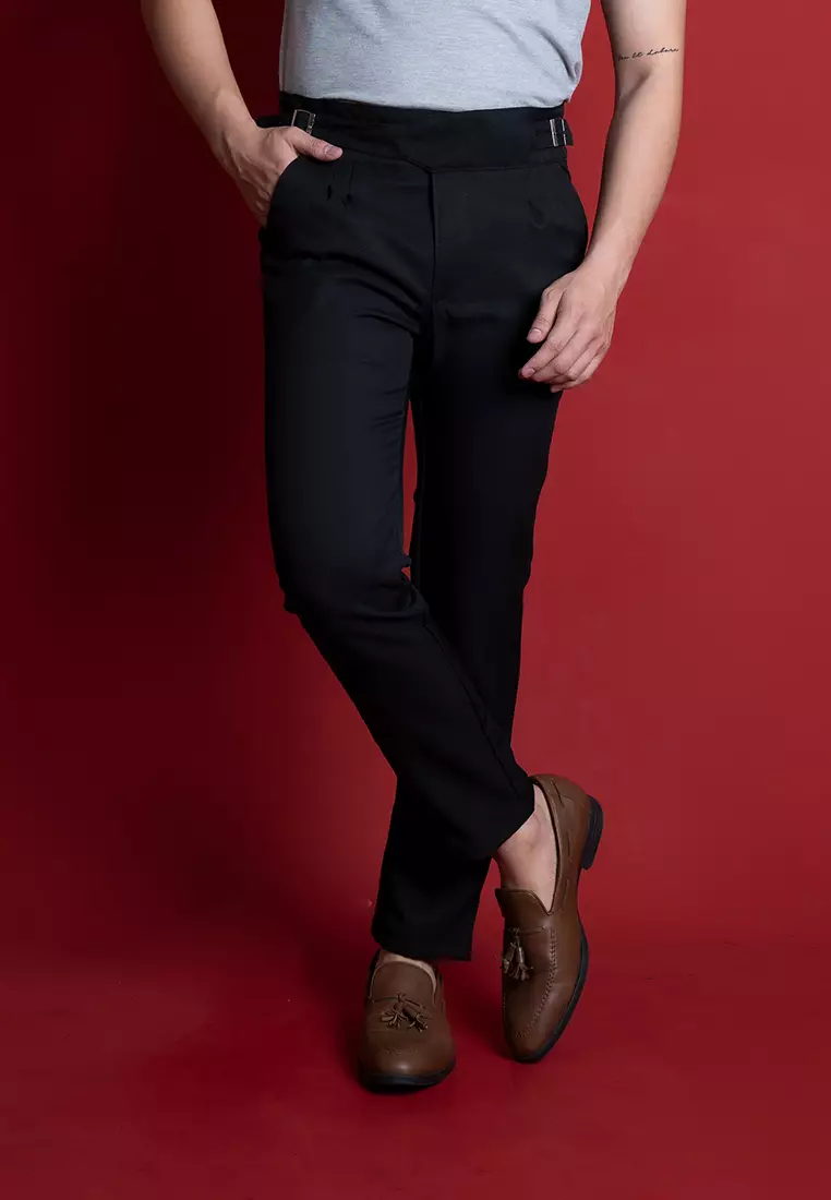 Houseofcuff Celana Panjang Formal Gurkha Pants High Waist Hitam