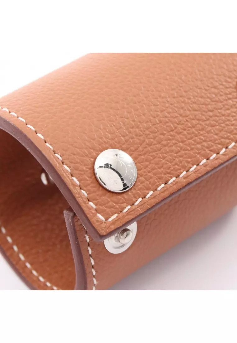 Pre-Loved Hermès Idol mini dog hair accessory leather Brown