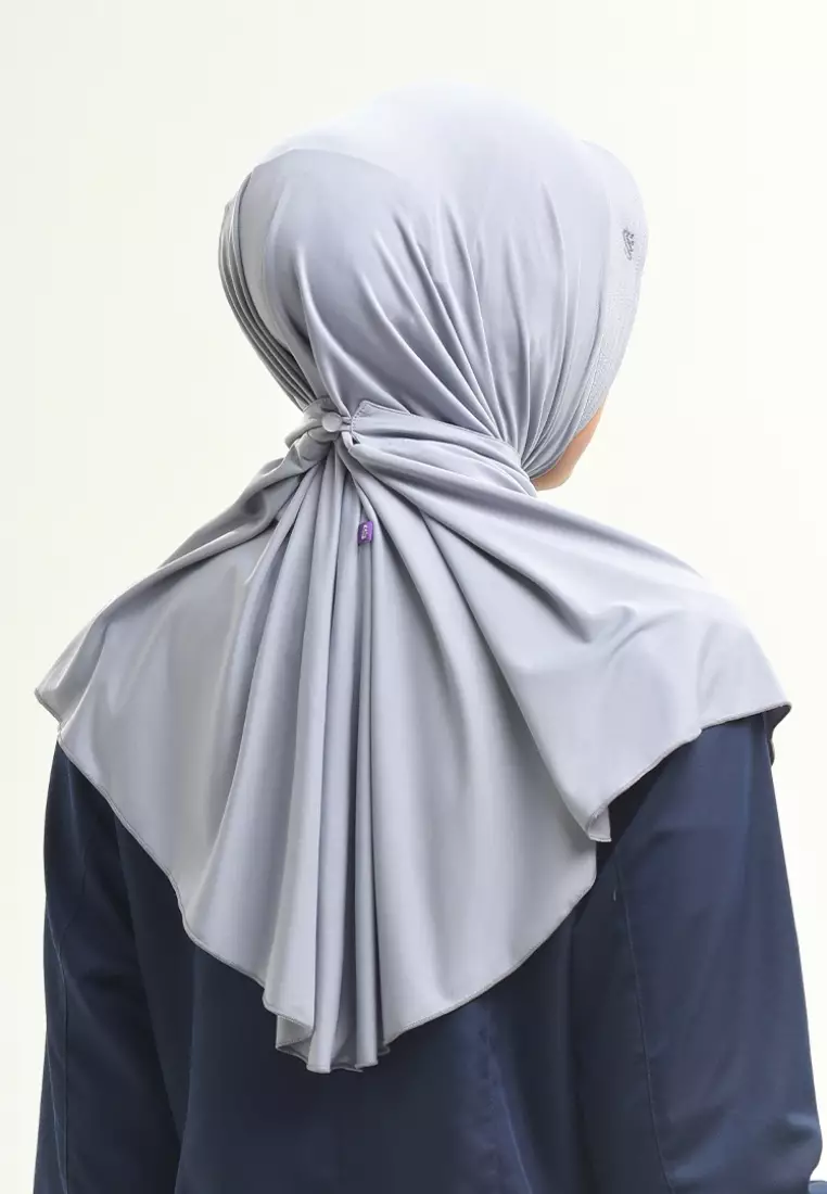 Rabbani - Kerudung Instan Dewasa Cortez Exclusive Grey XL
