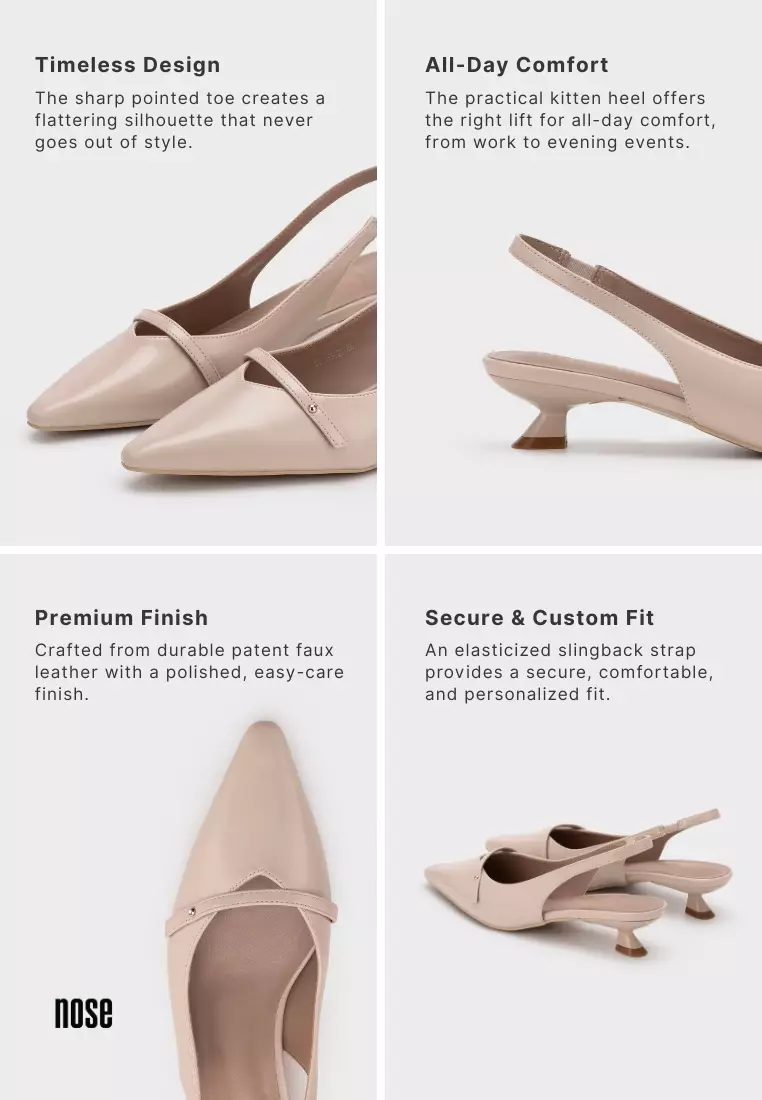 POINTED TOE SLINGBACK SPRAY HEEL