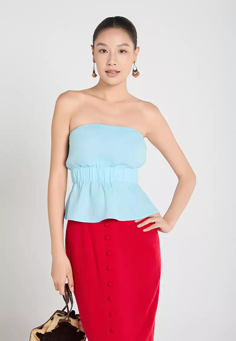 Linen Bustier Top