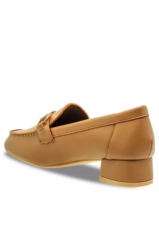 Slip On Faux Leather Fashion Heels