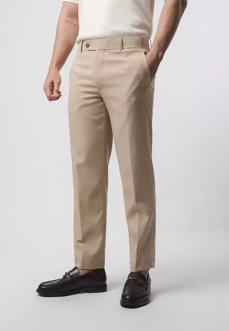 Pedro Regular Fit Trousers Pants Khaki
