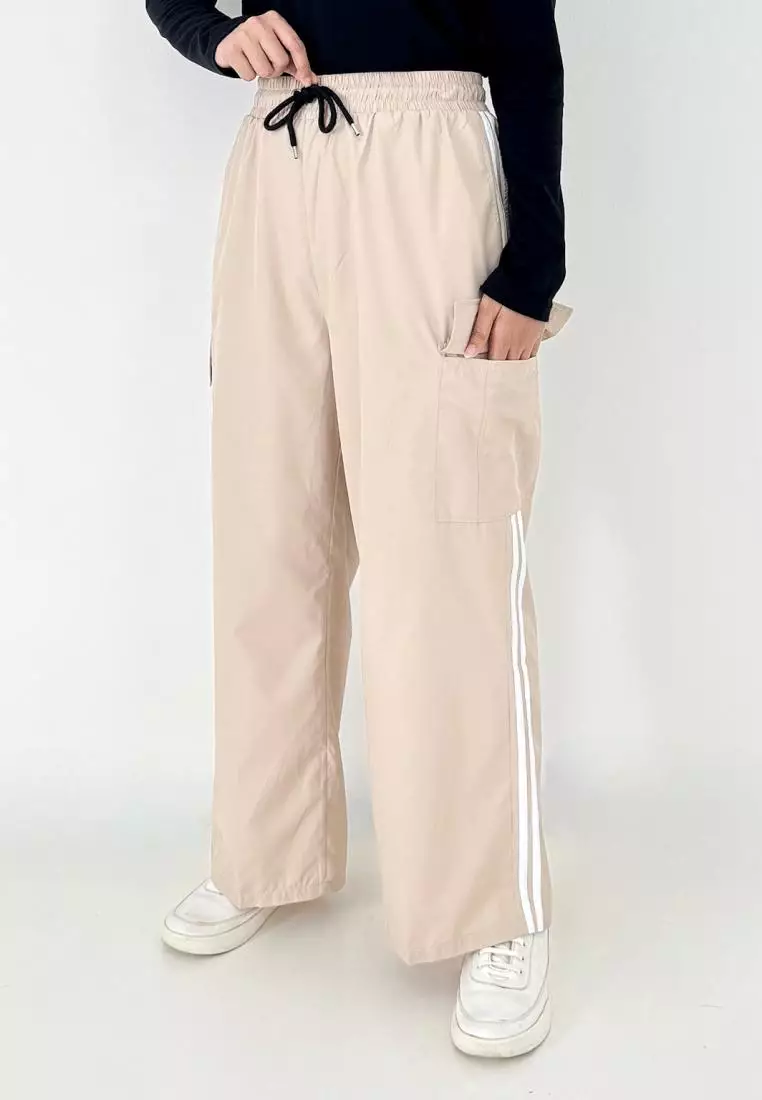 Daily Cargo Pants (Celana Panjang Kargo Muslimah) Krem