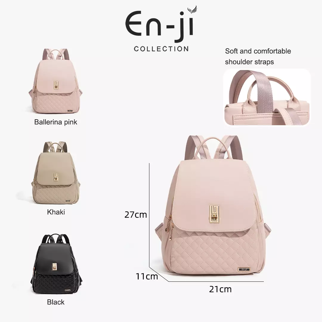 En-ji Munro Backpack Wanita Warna Black