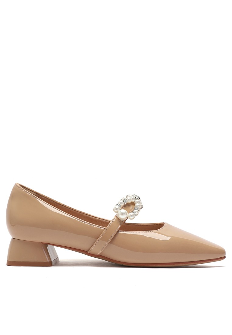 3CM Pearl Strap Mary Jane Shoes 213-8