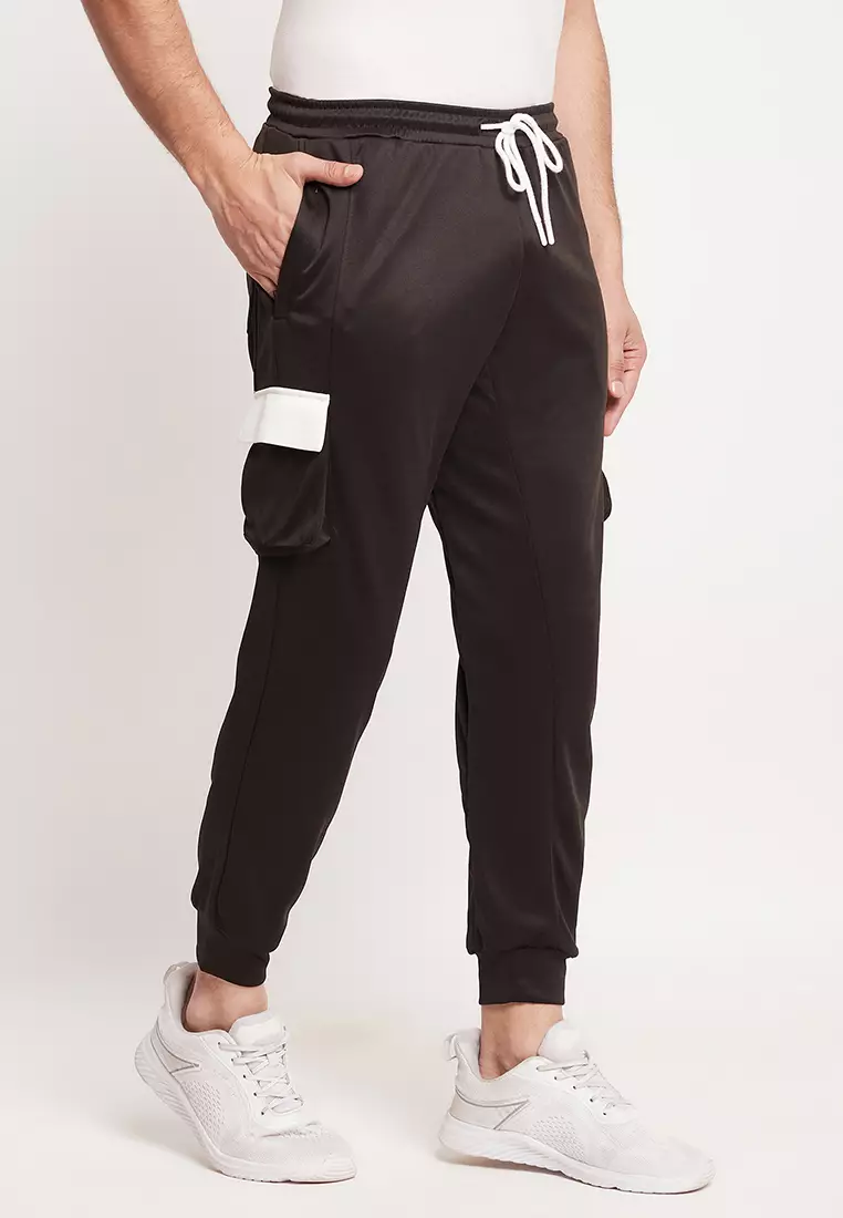 Mens Black Active Workout/Running Jogger Pants