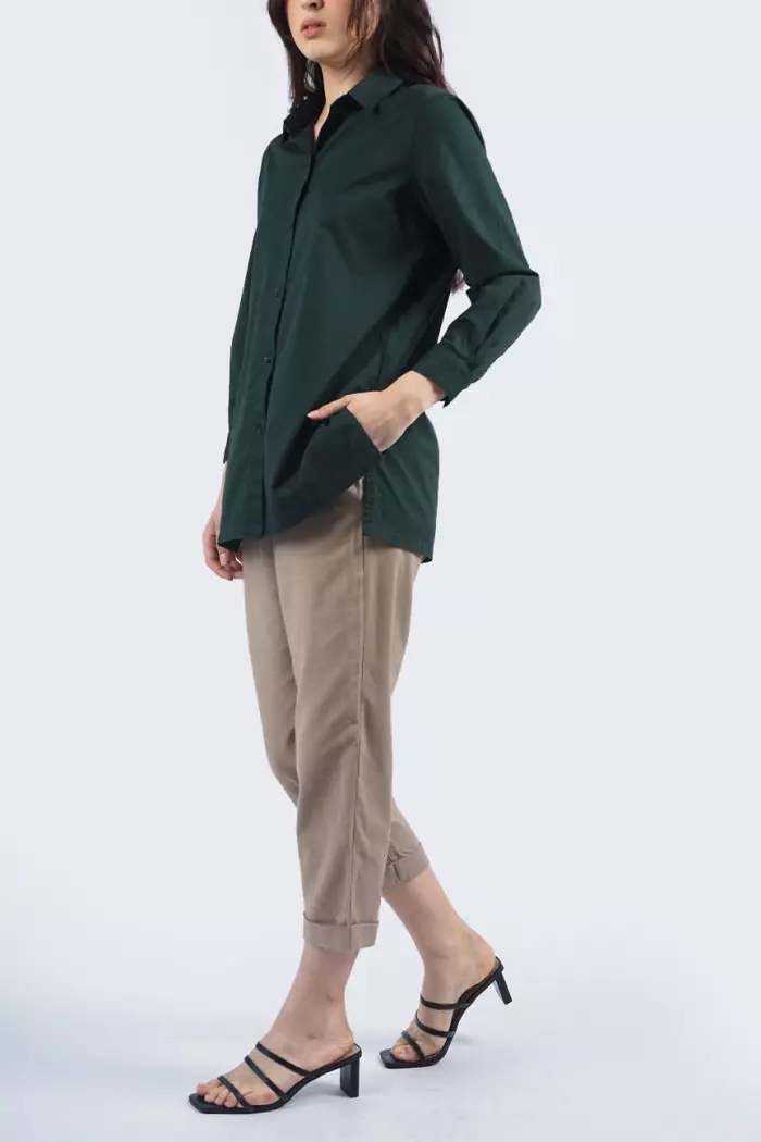 Kemeja Wanita Arien Dark Green