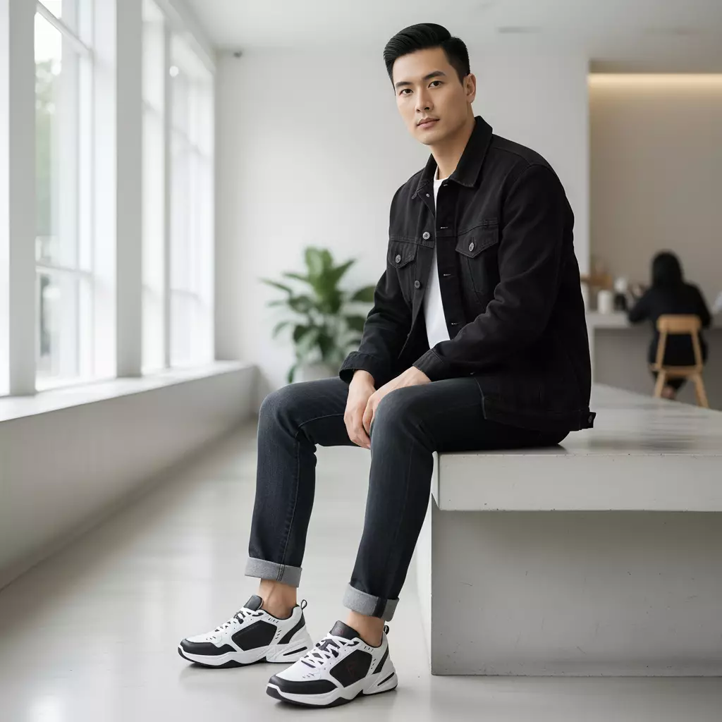 PAULMAY - Sepatu Sneakers Aeron Series White Black