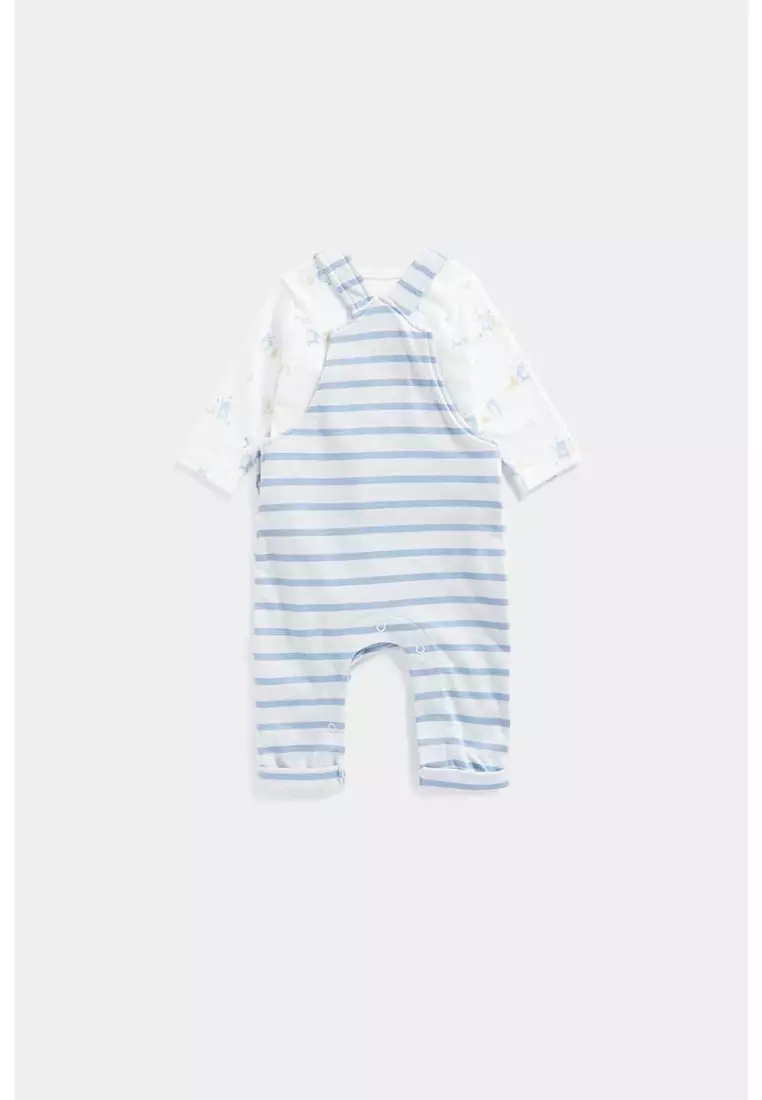 My First Blue Dungarees and Bodysuit Set