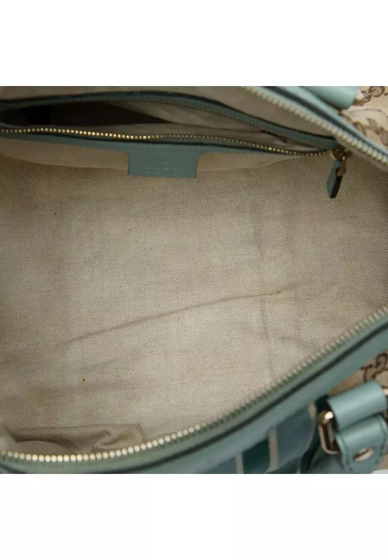 Pre-Loved Gucci Medium Gg Canvas Web Joy Boston Bag