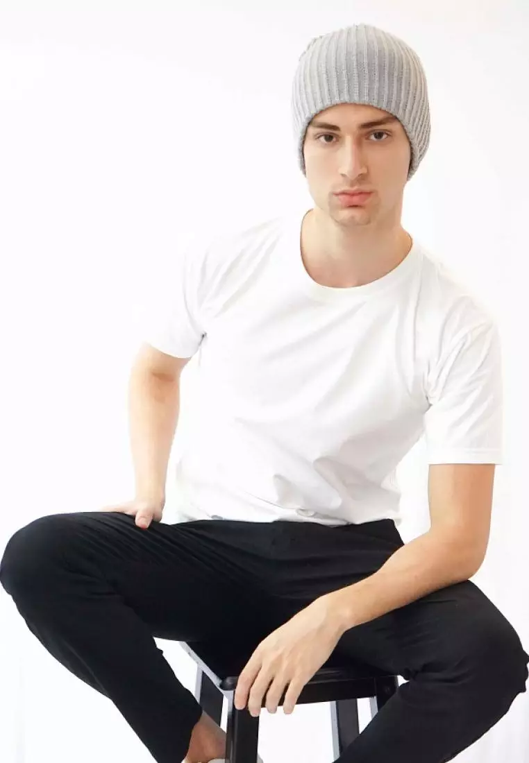 Houseofcuff Topi Kupluk Rajut Beanie Hat Polos Topi Gunung Abu muda