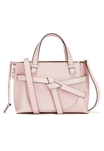LOEWE Loewe Mini Gate Top Handle Crossbody Bag in Icy Pink 