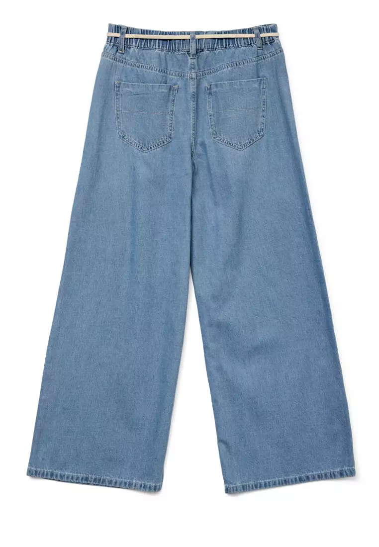 Mid Rise Wide String Jeans