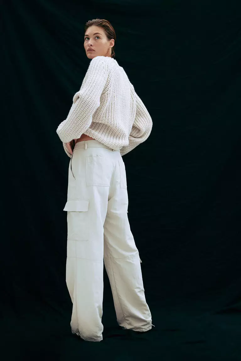 Twill cargo trousers