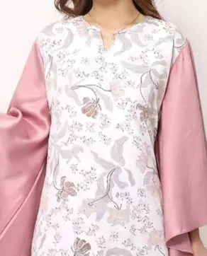 Aleena Wide Sleeve Caftan in Pink