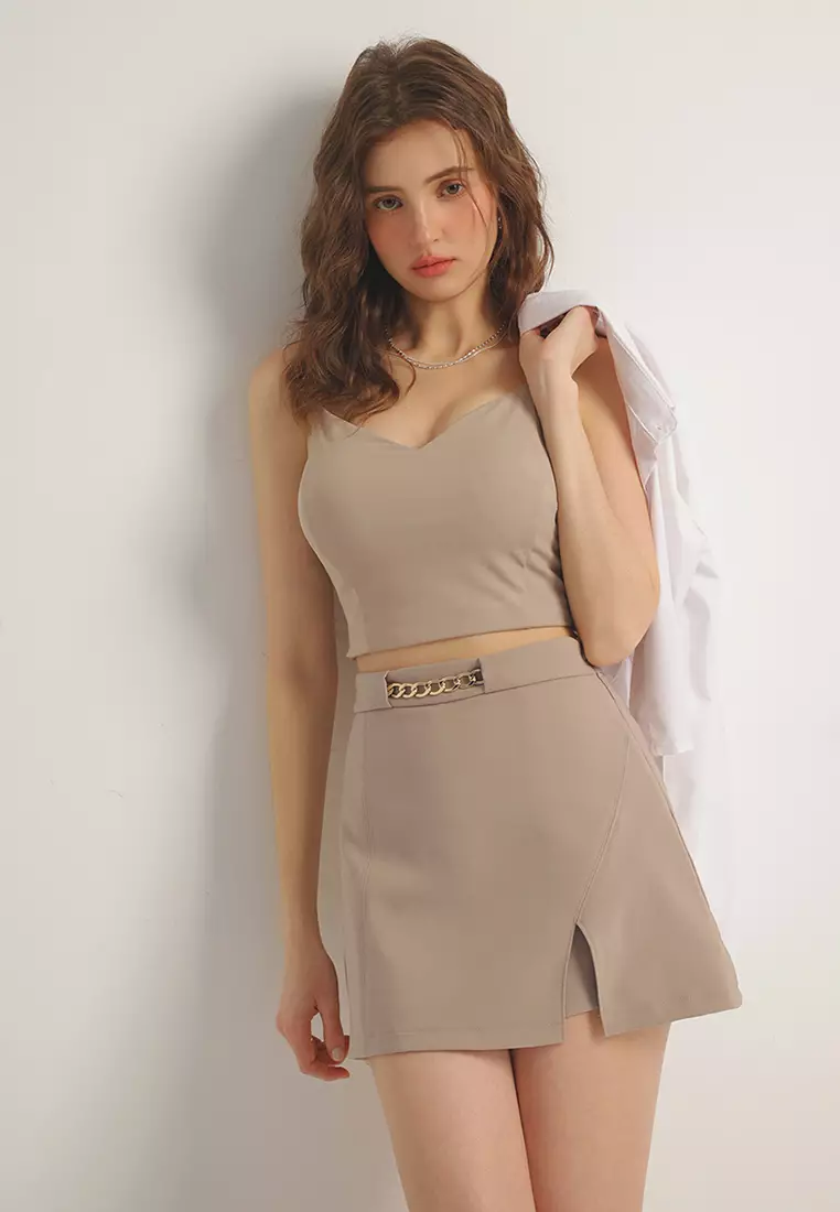 Mini Skort with Metal Detail