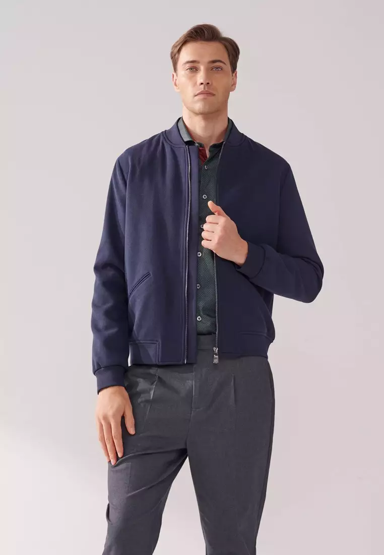 Midnight Night Blue Baseball Jacket