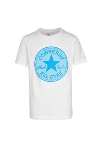 Converse white Converse Boy's Chuck Patch Print Short Sleeves Tee - White CA079KA2AF23DDGS_1