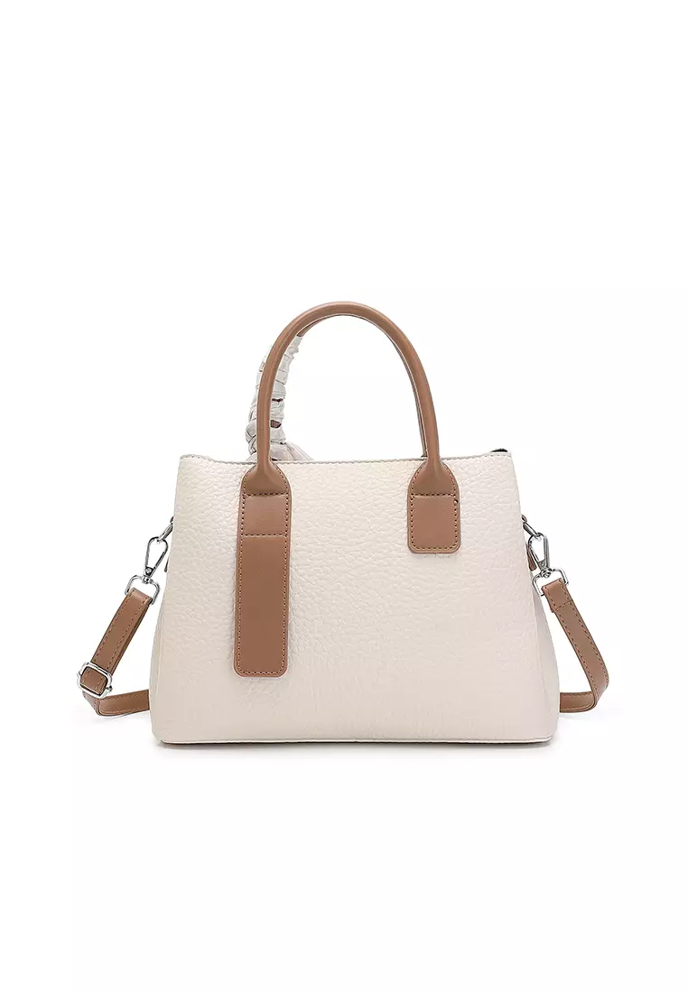 Women's Top Handle Bag / Sling Bag / Crossbody Bag - White