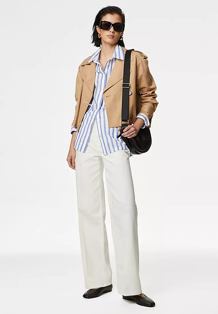 High Waisted Smart Wide Leg Jeans