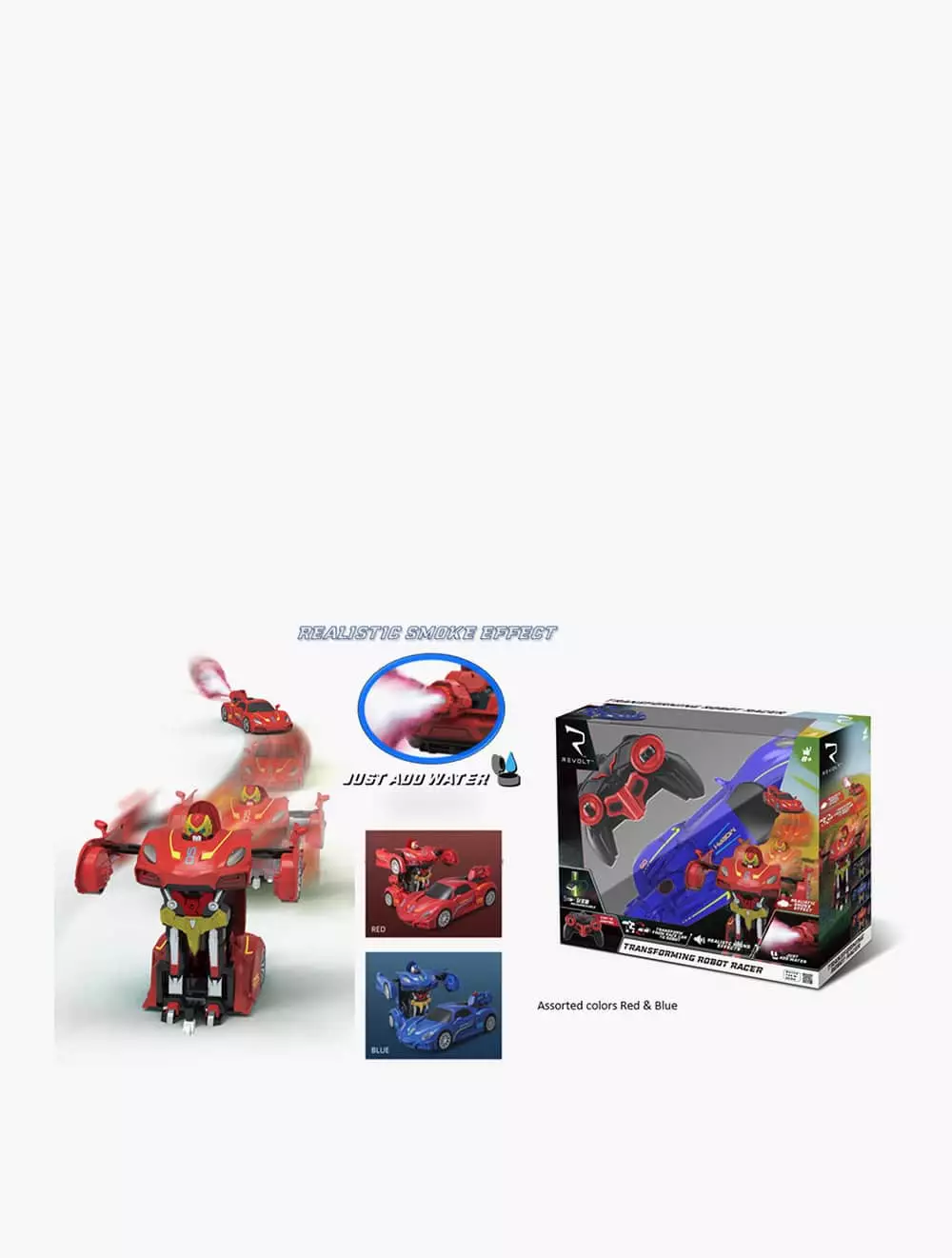 REVOLT TRANSFORMING ROBOT RACER - TG1013 - Multicolor