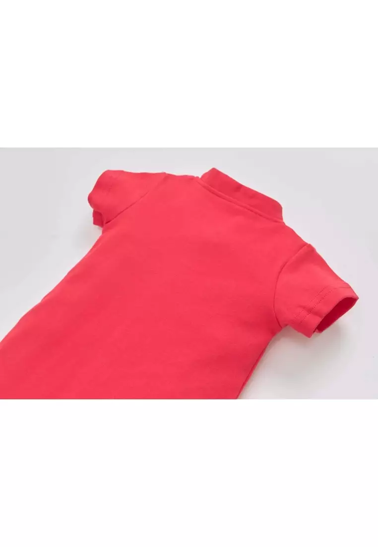 嬰兒紅色唐裝漢服連體衣如意鎖拜年服