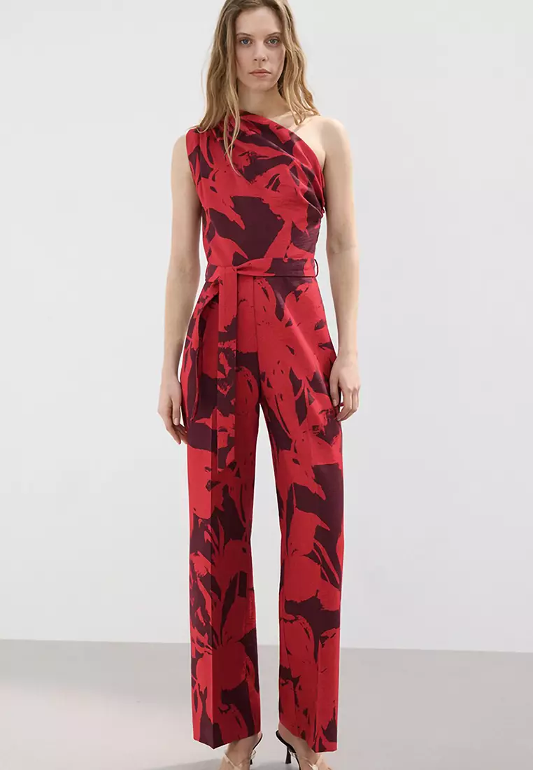 Printed Asymmetrical Jumpsuit