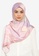 UMMA pink Kuntum Printed Square Scarf in Candy Pink DDAE2AA2143AEAGS_1