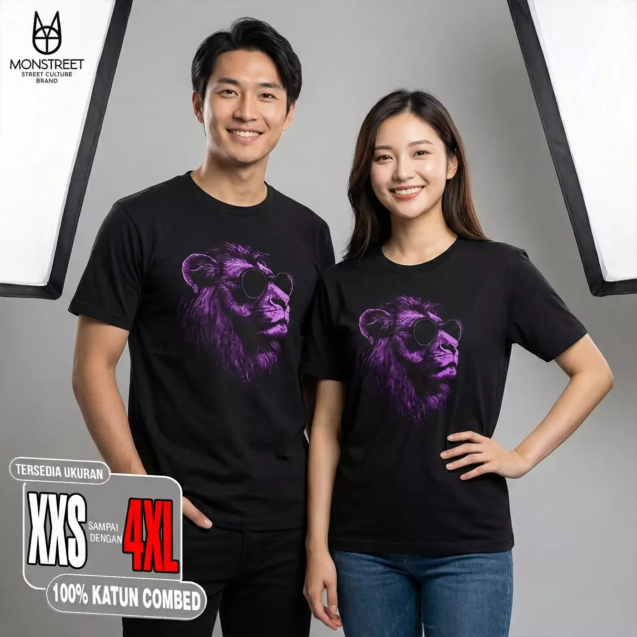 Monstreet Kaos Katun Combed 24S Grafis Reguler Fit Hitam Tshirt UTR27 Cotton Combed 24S Graphic Tshirt Regular Fit Black Tshirt