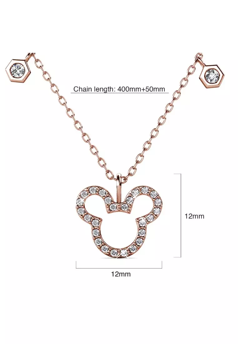 Mickey Silhouette Pendant Necklace Embellished With SWAROVSKI® Crystals