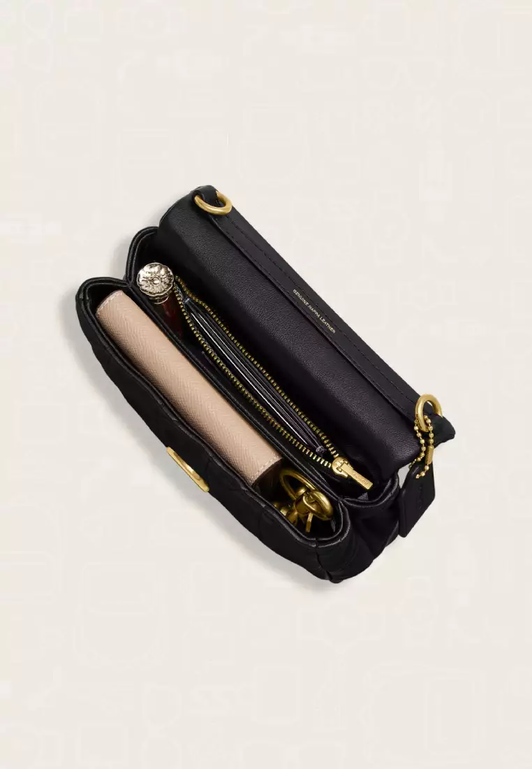 Coach Times Square Tabby Shoulder Bag 17 With Quilting Black