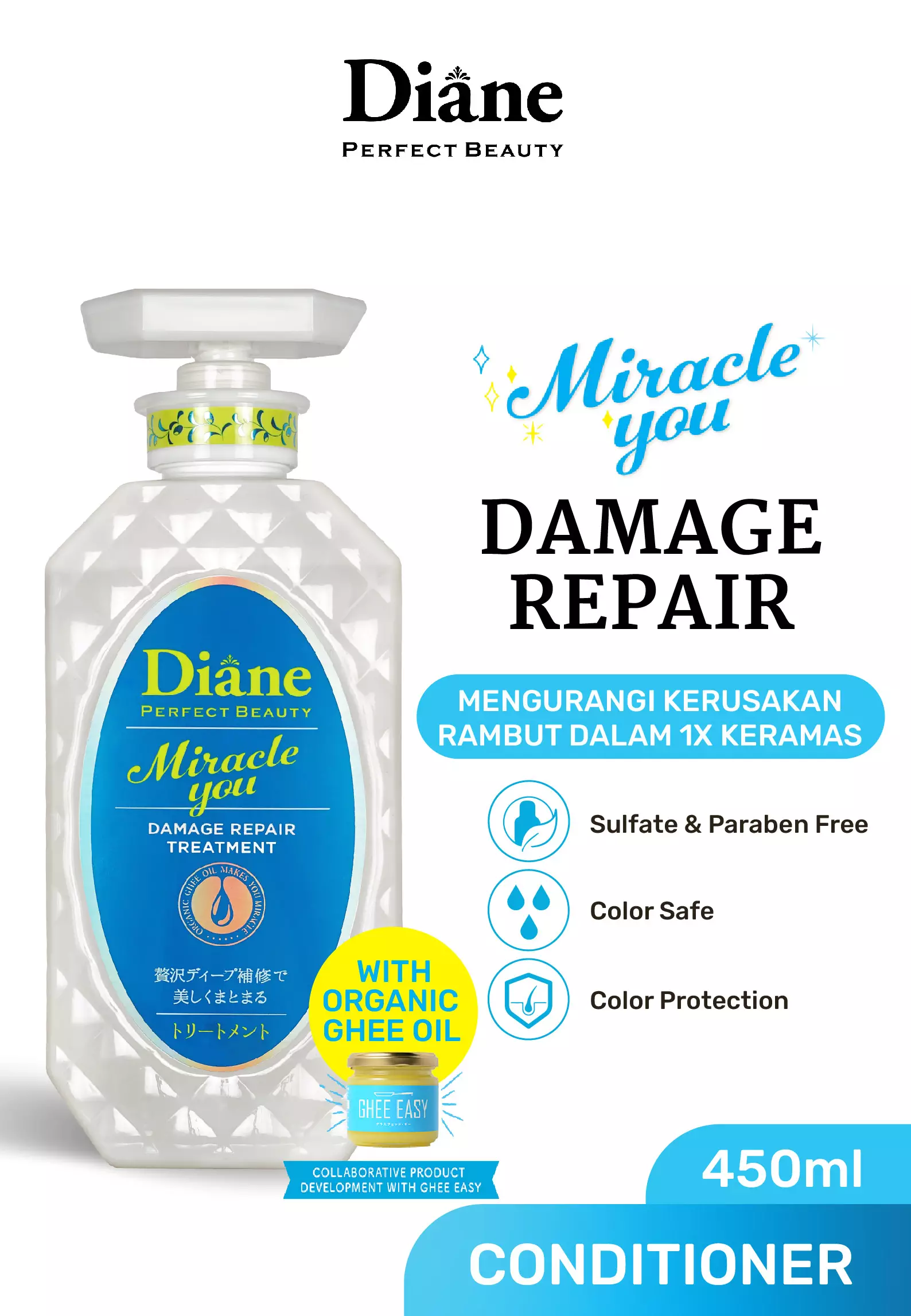 Diane Miracle You Treatment (Conditioner) 450 ml (Made in Japan)