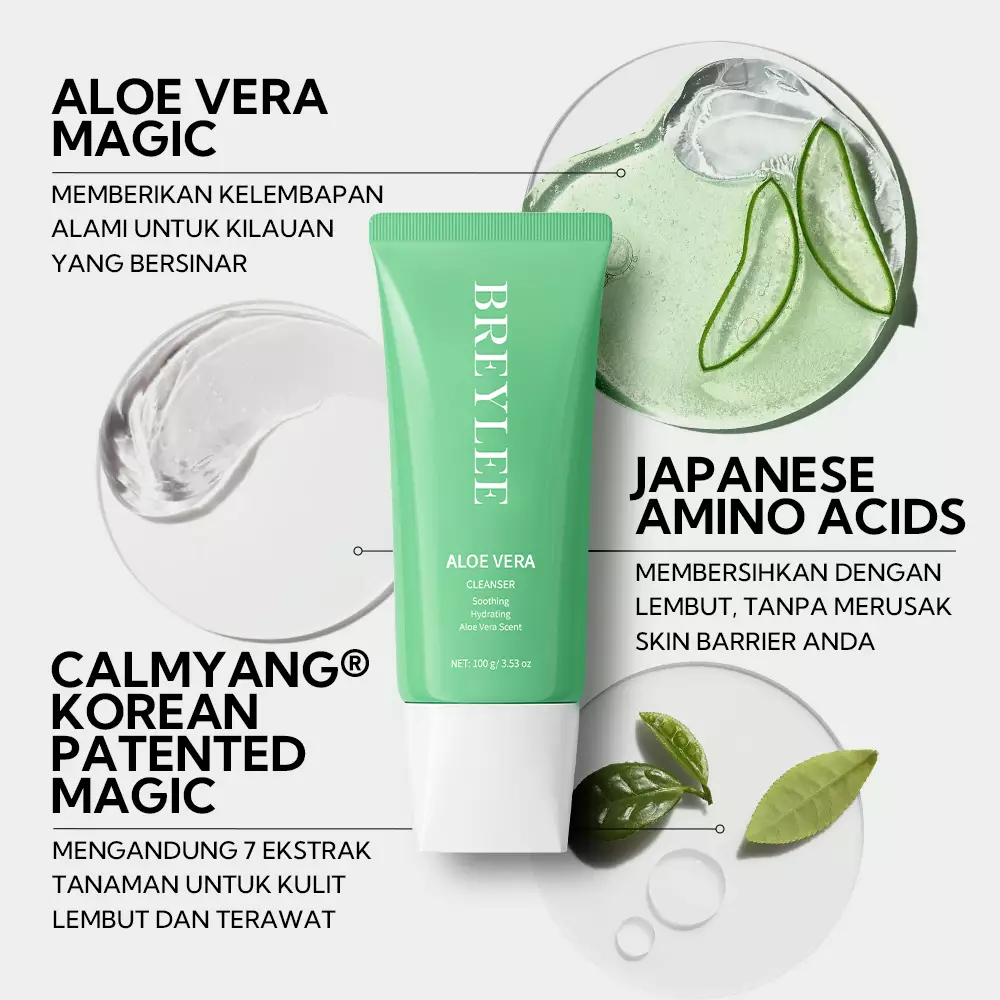 BREYLEE Facial Cleanser - Aloe Vera (100g)