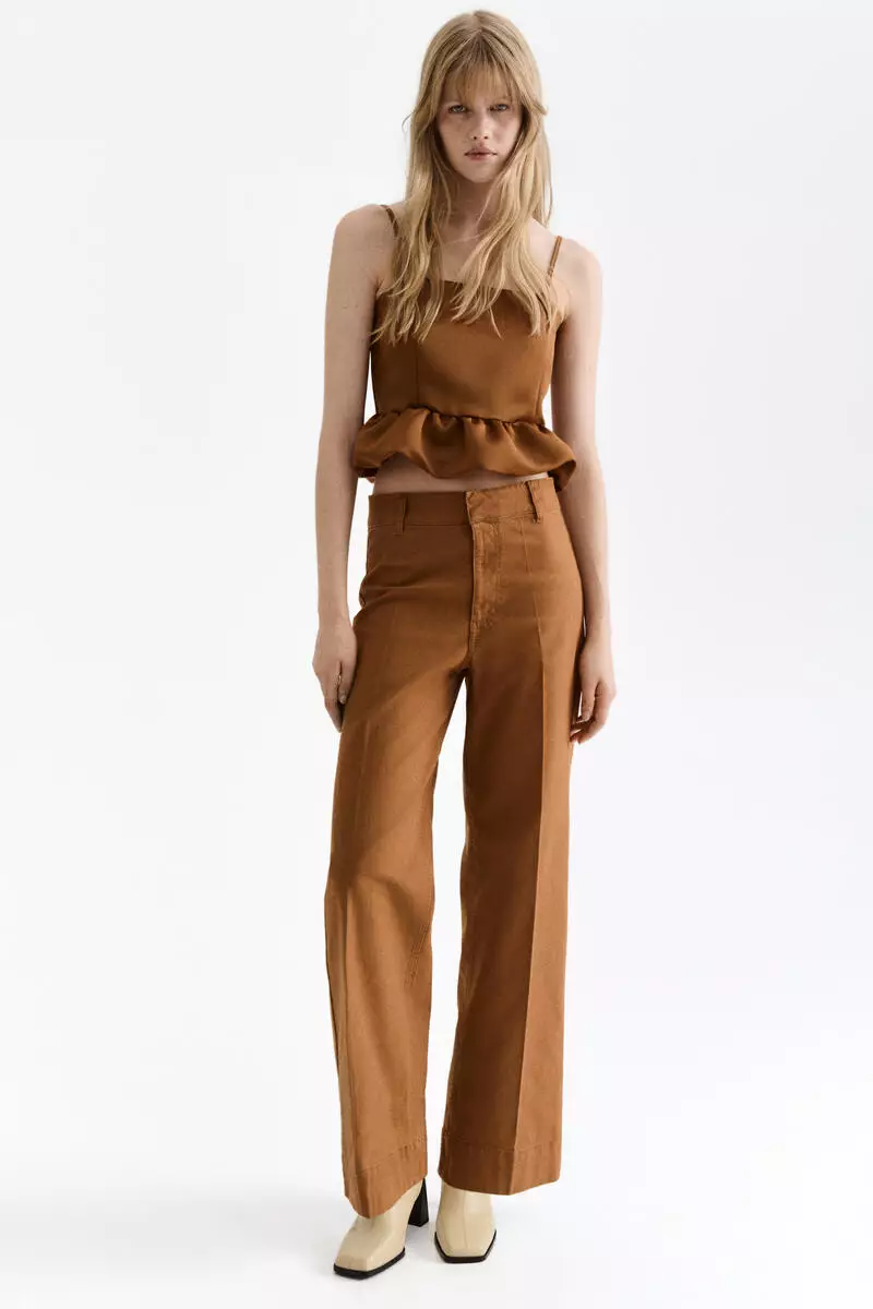 Bubble-hem strappy top