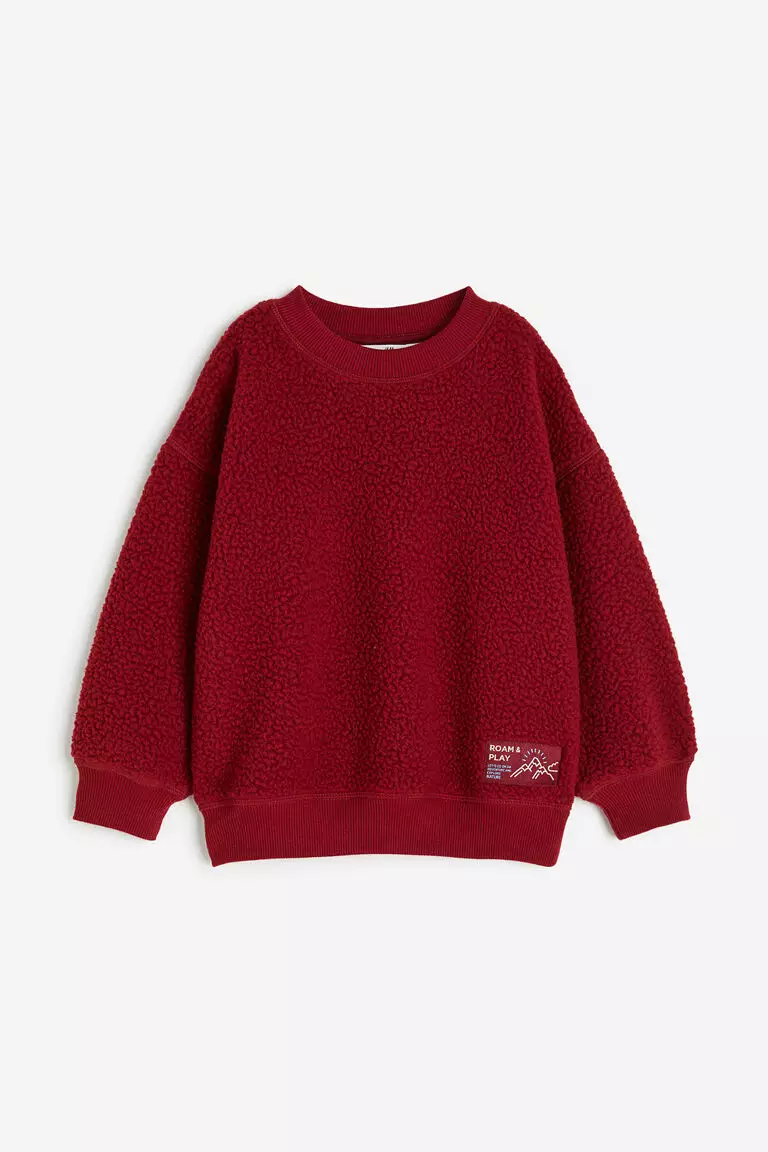 Oversized teddy sweatshirt