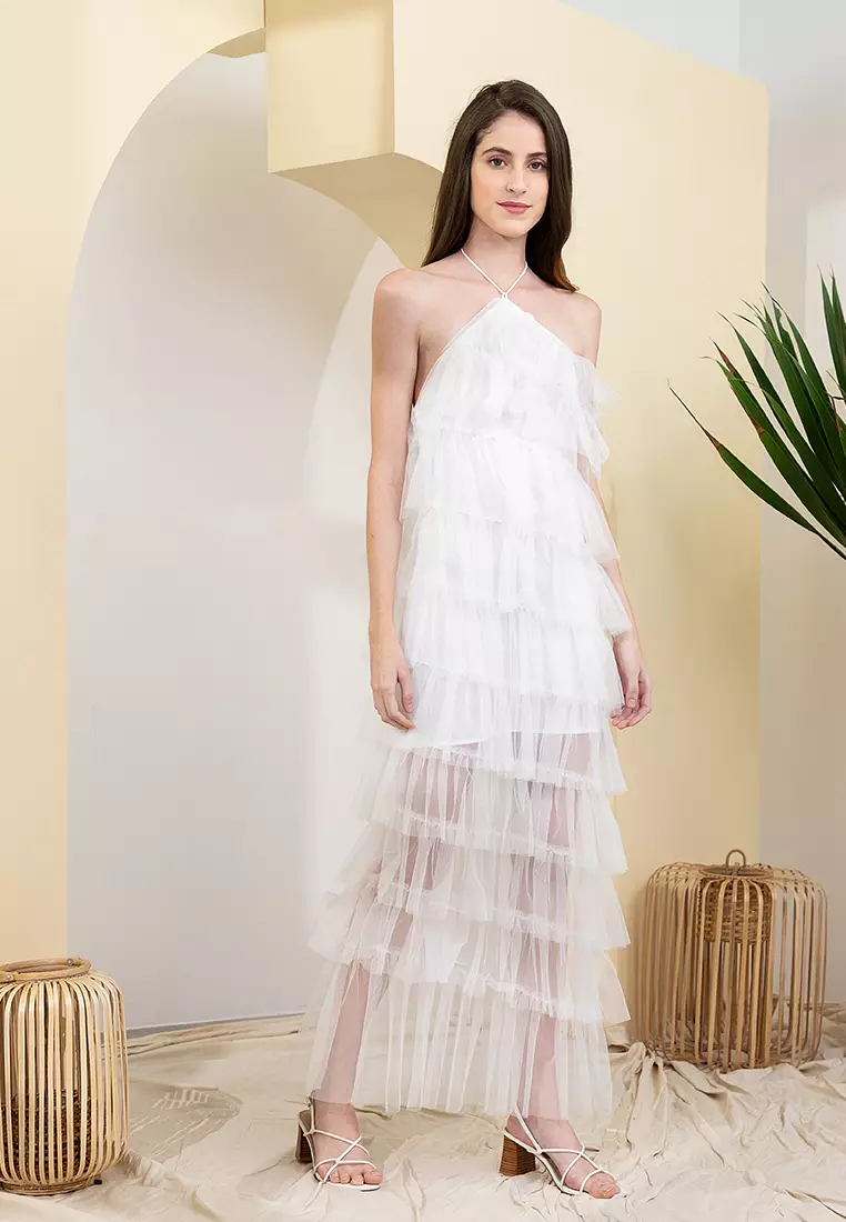 Chiffon tiered shop maxi dress