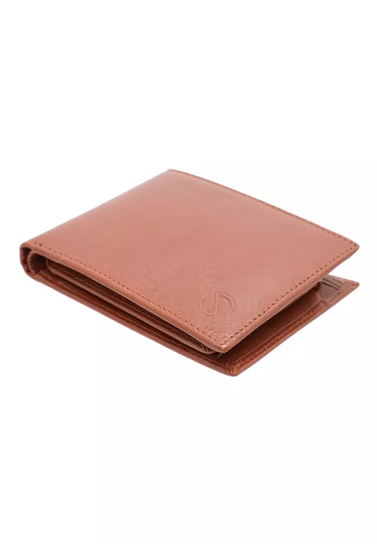 Vegetable Tanned Leather ID Coin Bifold Wallet JWC 30862