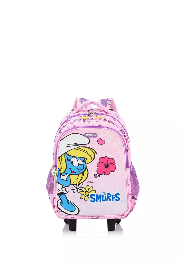 THE SMURFS WHEELED BACKPACK - LILAC/LAVENDER