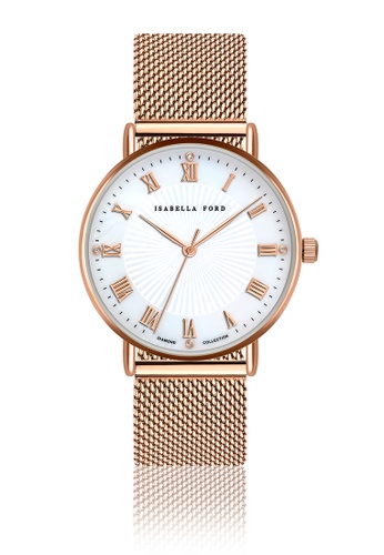 Isabella Ford white Isabella Ford Chloé Rose Gold Mesh Women Watch E9056AC4153C69GS_1