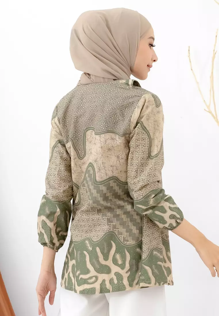 Evans Blouse Batik Premium Wanita Casual Modern