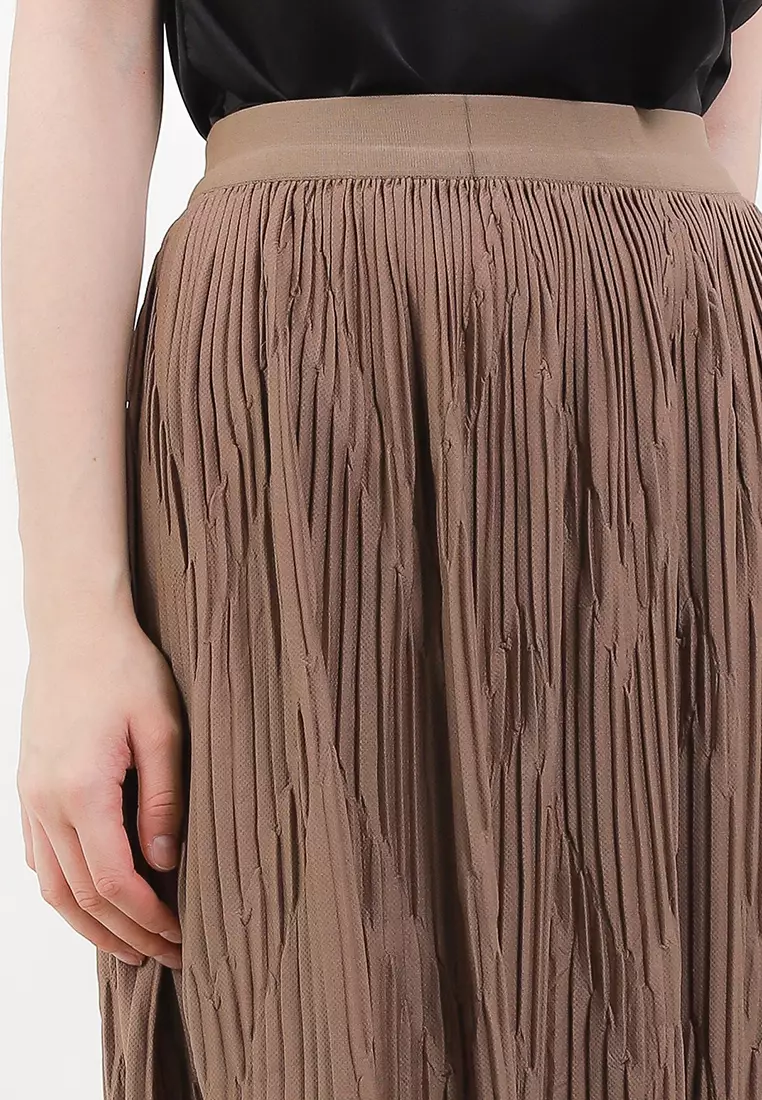 Ethnic Pattern Pleat Skirt