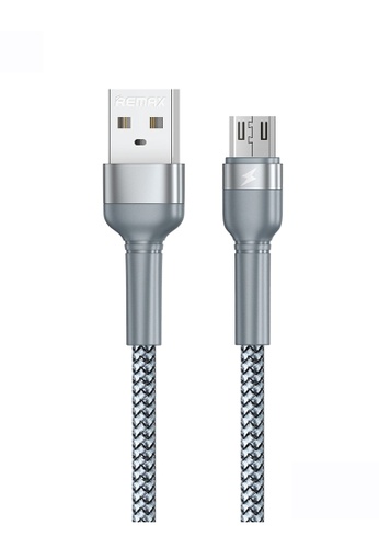 REMAX REMAX RC-124m Jany Series Micro Aluminum Alloy Braided 2.4A Data Cable - SILVER B6F5FES3981400GS_1