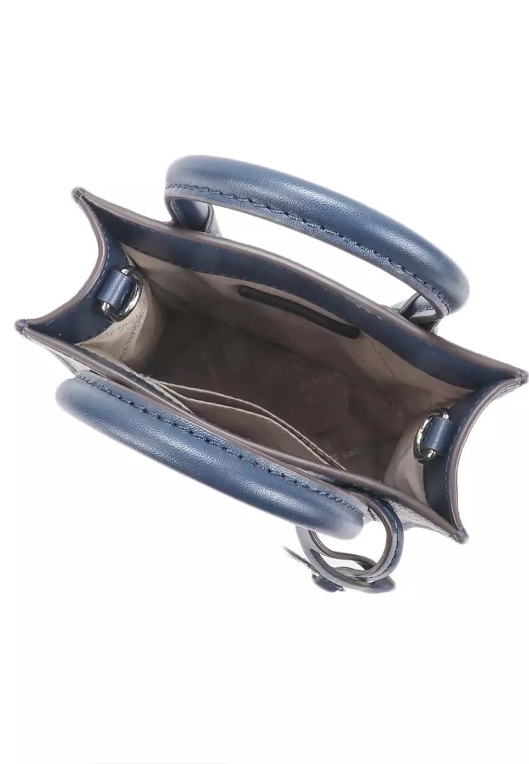 Mercer Extra-Small Pebbled Leather Crossbody Bag - Navy