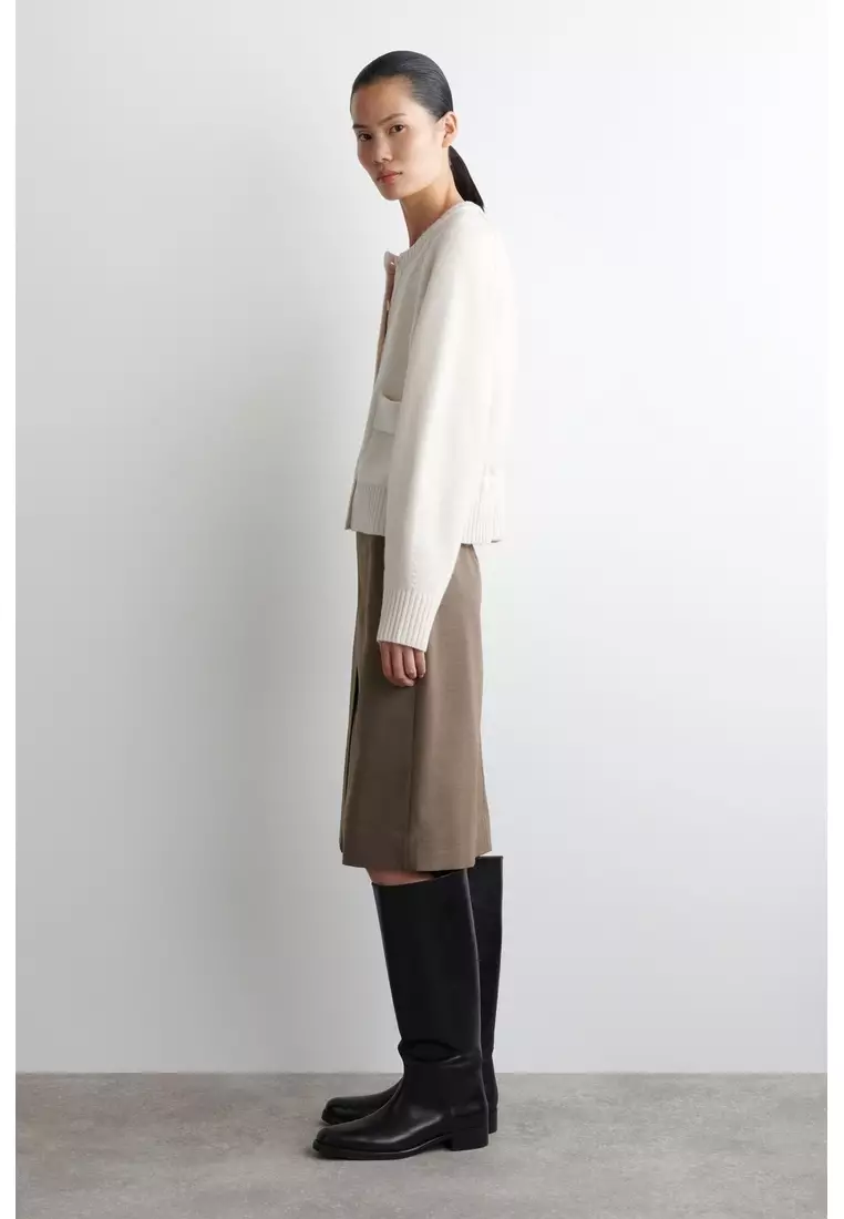 KNITTED MERINO WOOL BOMBER JACKET