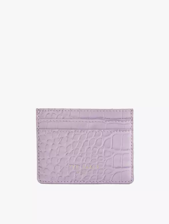 COLY Glossy Croc Effect Card Holder - Lilac Purple