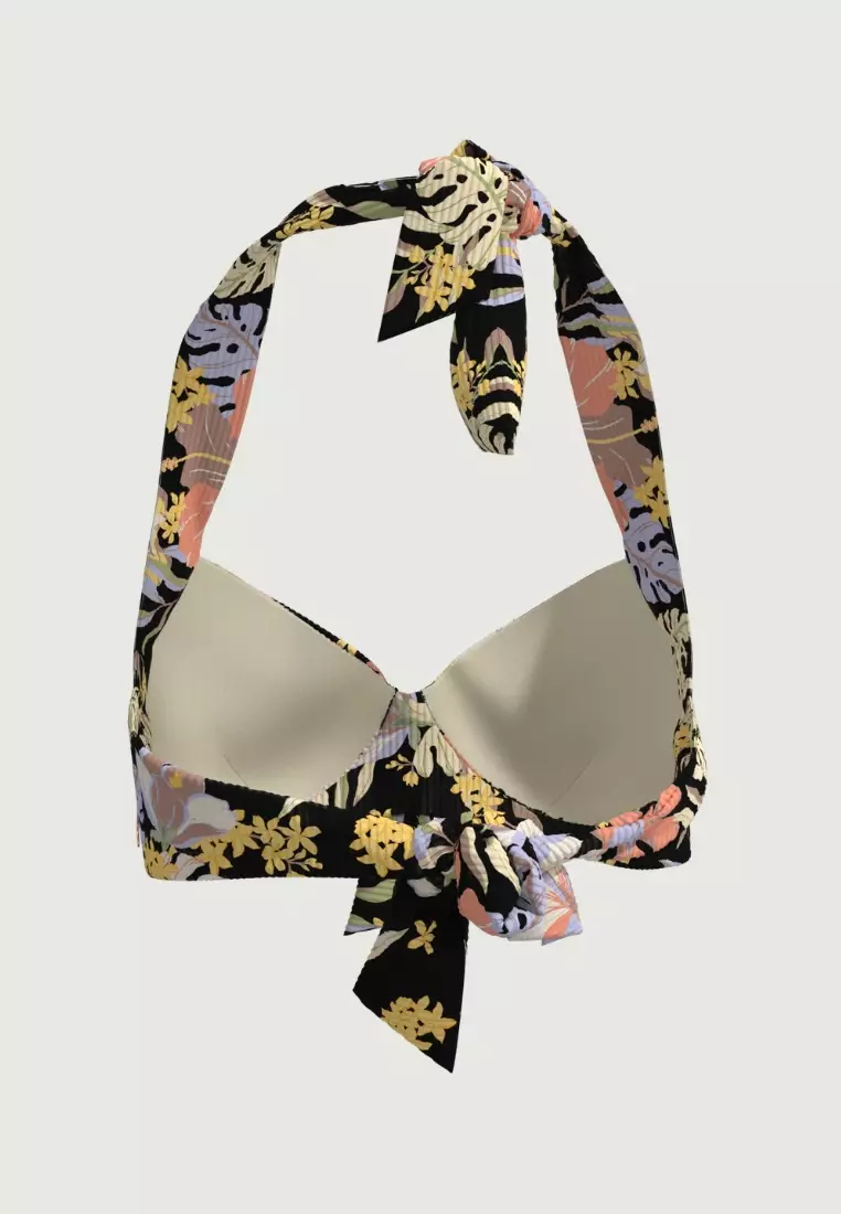 Daydream Black Tie Front Halter Top