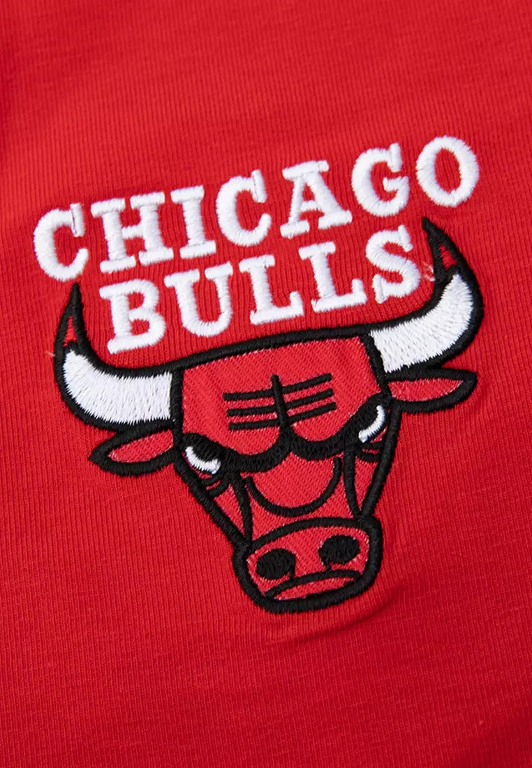 Basics Embroidered Team Logo Chicago Bulls Loose Fit Mens T-Shirt
