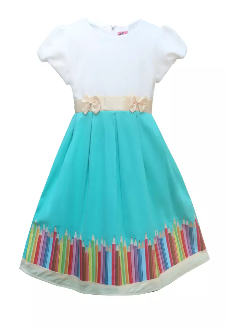 Two Mix Dress Anak Perempuan Bahan Katun - Baju Anak Wanita Fashion Usia 1-12 Tahun 4216